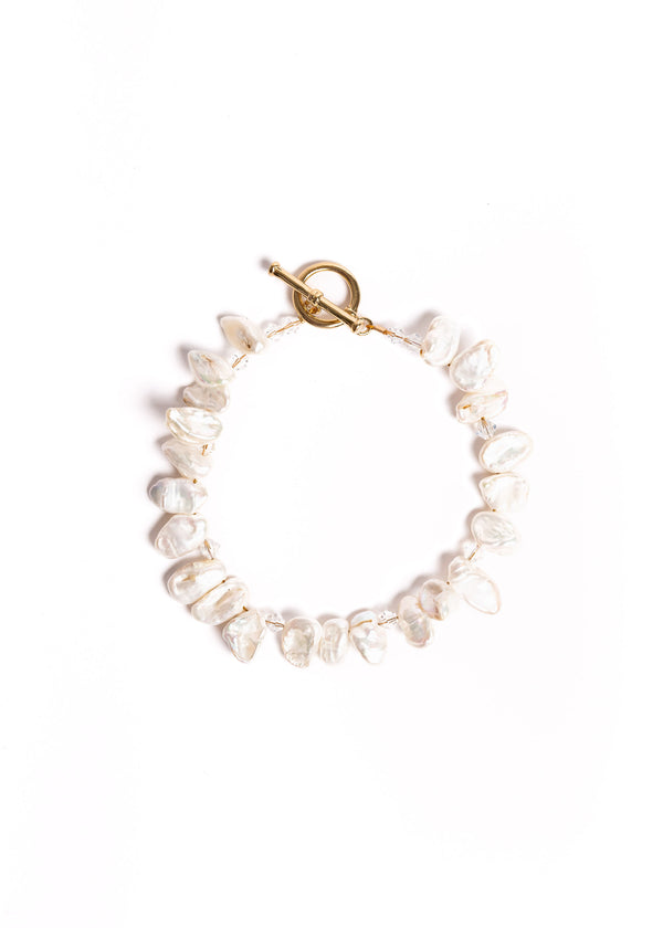 Freshwater Pearls & Crystal's Bracelet