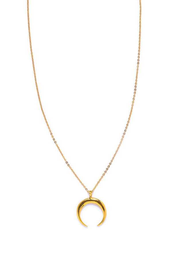Crescent Moon Gold Necklace