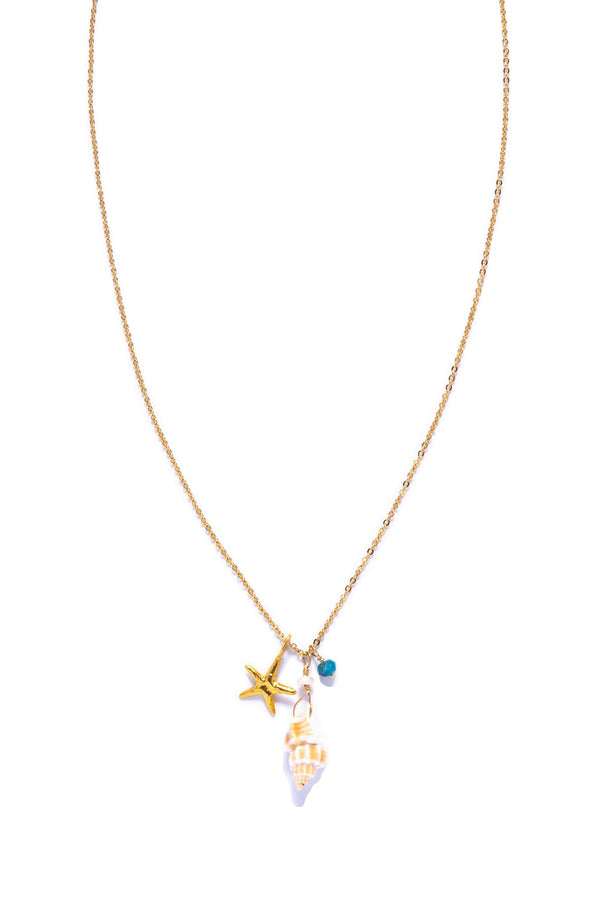 Shell,Apatite, & Starfish Necklace