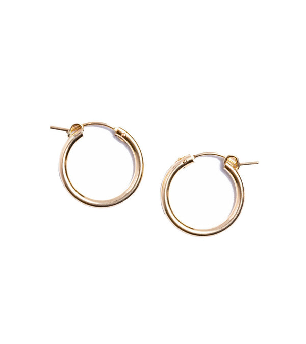 Medium Gold Tube Earrings