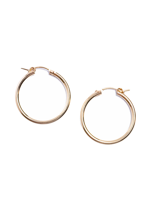 Large Gold Tube Earrings