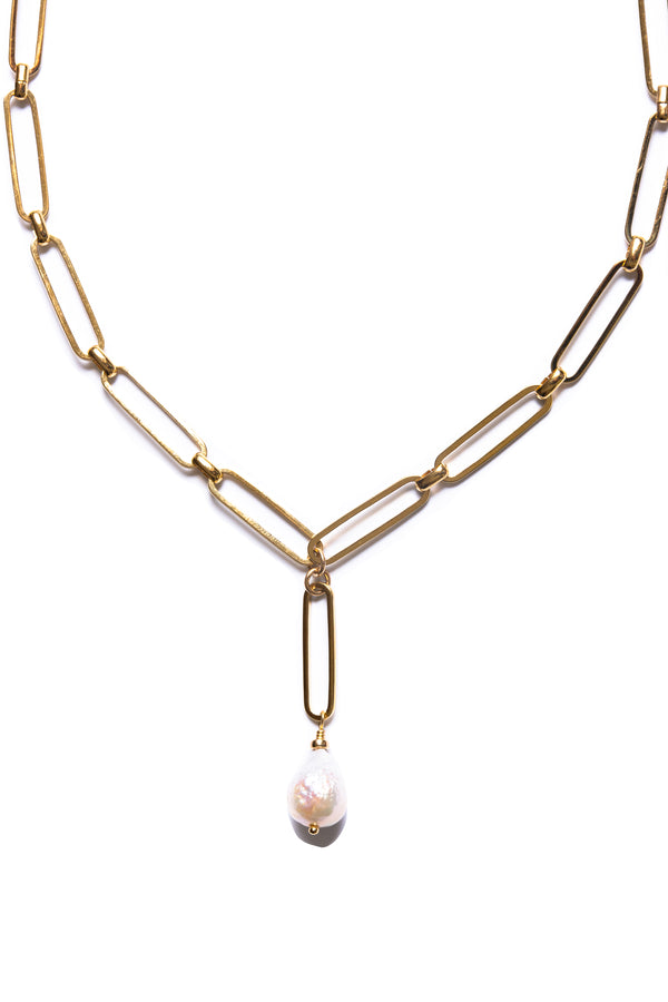 Yvonne Chain with Keshi Pearl Necklace