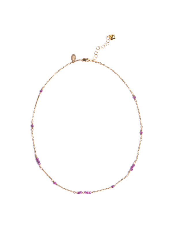 Wire Wrapped Ruby Choker