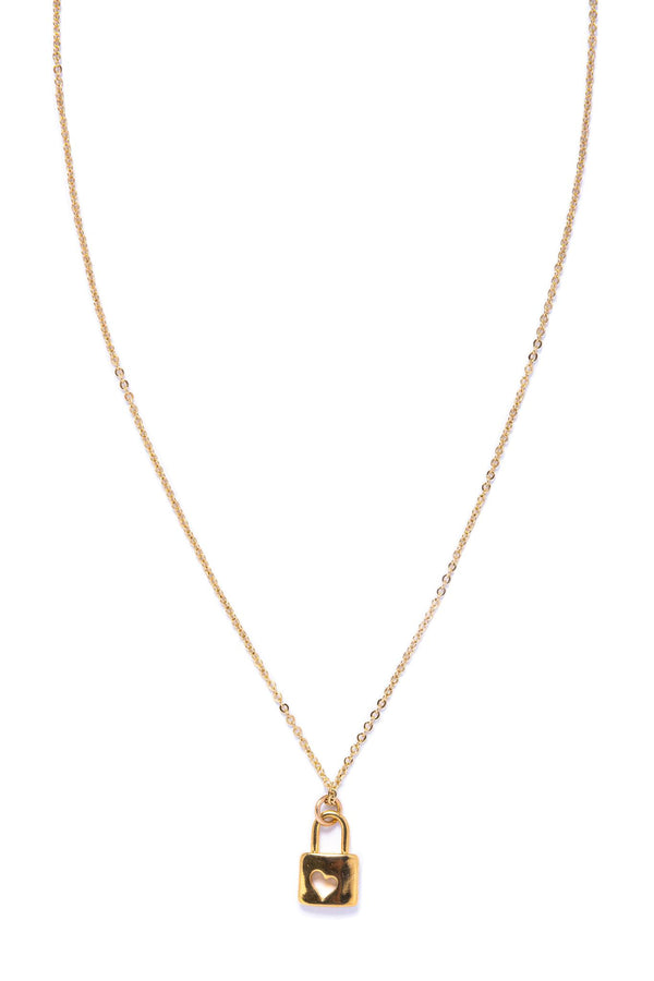 Locket with Heart Charm Necklace