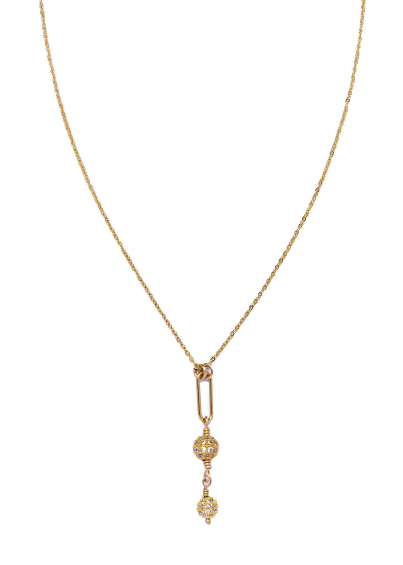 Linked CZ Ball Necklace
