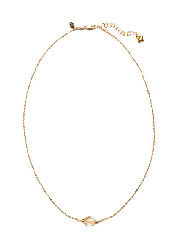 Teardrop Rutilated Quartz Necklace