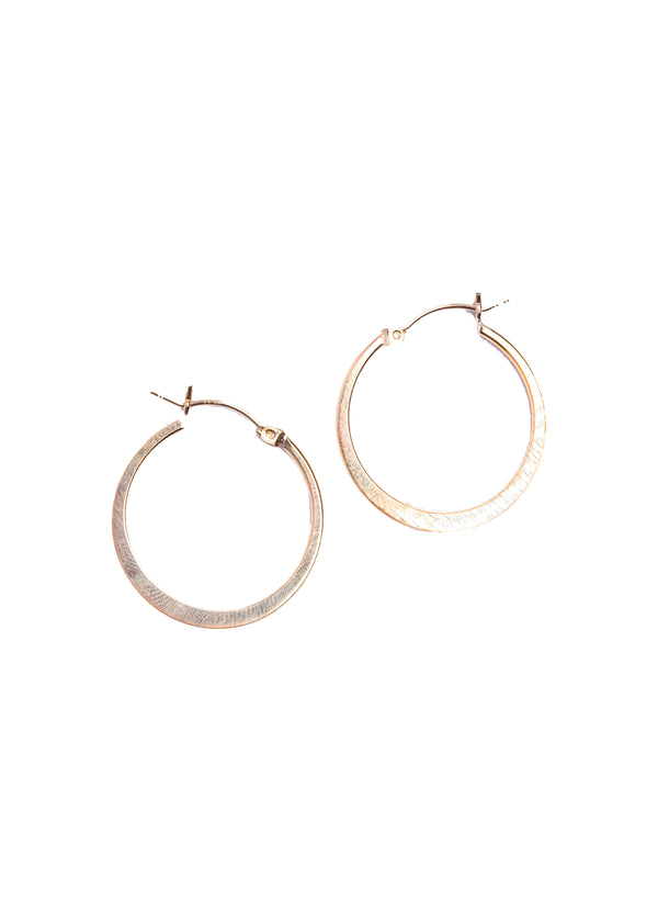 Medium Flat Gold Hoops