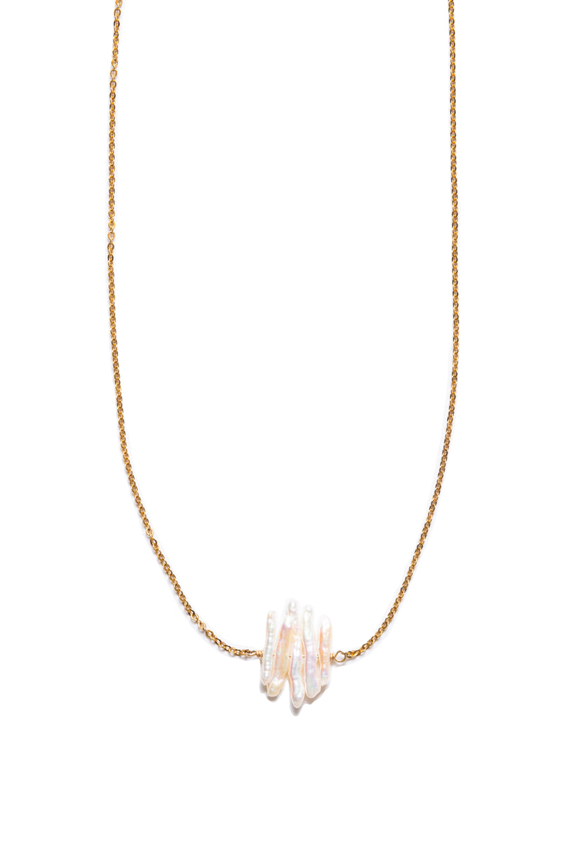 5 Biwa Pearl Necklace